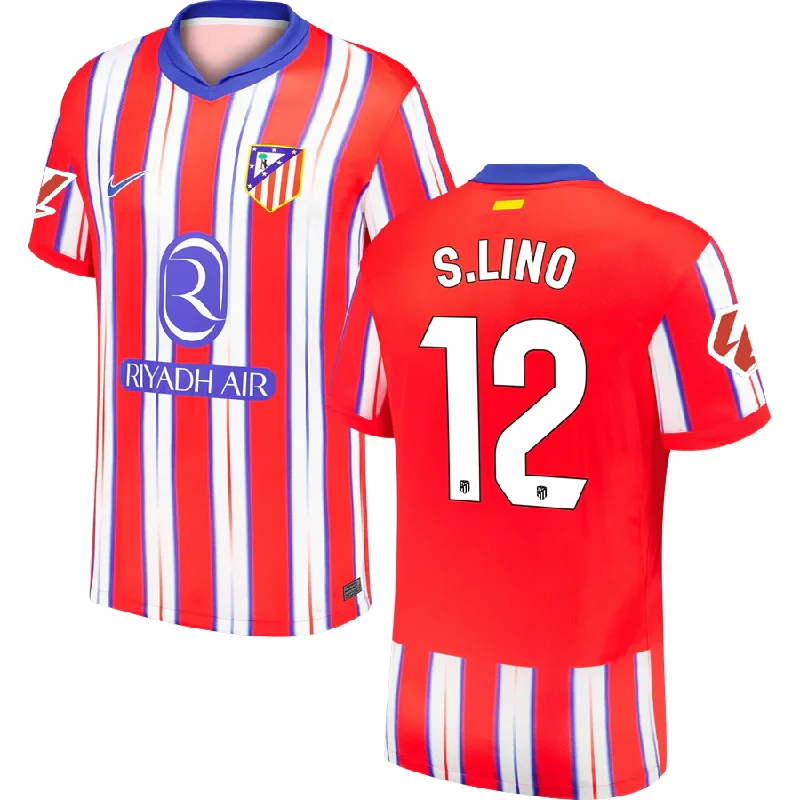 Men's Cycling Jerseys with Reflective Stripes for Safe and Stylish Rides at NightNike Atletico Madrid Samuel Lino Home Jersey w/ La Liga Patch 24/25 (Hyper Royal/Light Crimson)