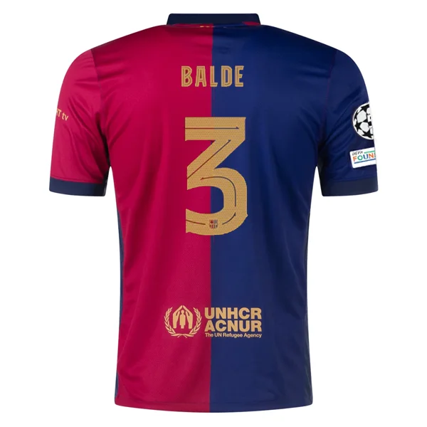 Men's Moisture - Wicking Lacrosse Jerseys with Mesh Panels for Optimal Performance on the FieldNike Barcelona Alejandro Balde Home Jersey w/ Champions League Patches 24/25 (Deep Royal/Noble Red/Club Gold)