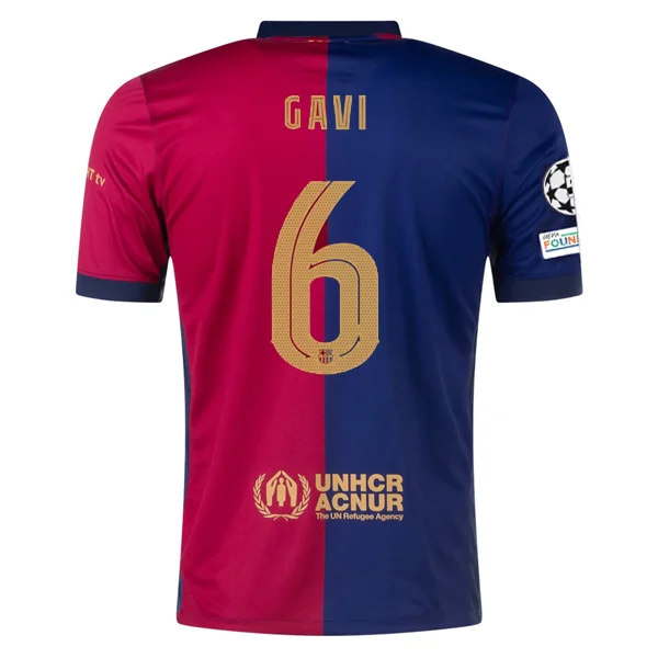 Men's Moisture - Wicking Golf Jerseys with UV Protection for Comfortable Rounds on the CourseNike Barcelona Gavi Home Jersey w/ Champions League Patches 24/25 (Deep Royal/Noble Red/Club Gold)
