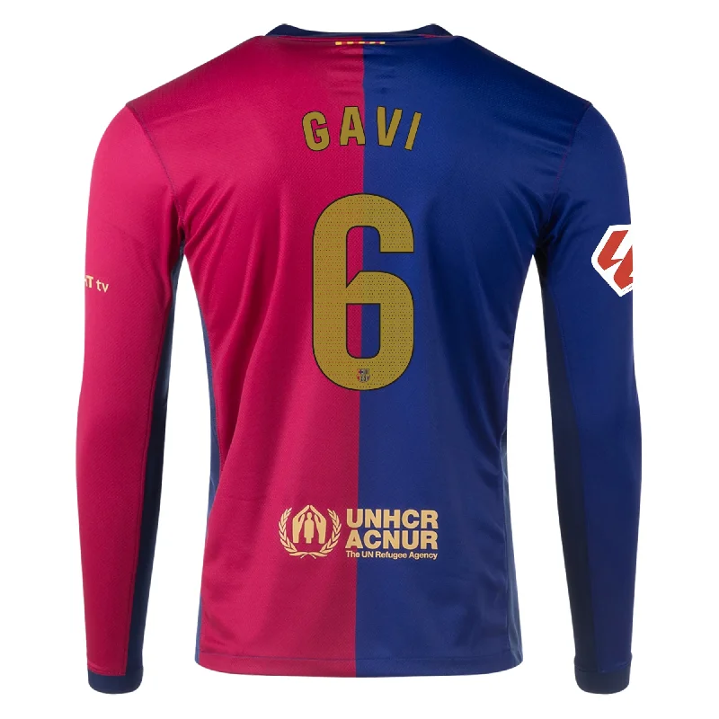 Men's NBA Authentic Team Jerseys in Official Team Colors for True Basketball FansNike Barcelona Gavi Home Long Sleeve Jersey w/ La Liga Patch 24/25 (Royal/Nobel Red/Club Gold) Men's NBA Authentic Team Jerseys in Official Team Colors for True Basketball FansNike Barcelona Gavi Home Long Sleeve Jersey w/ La Liga Patch 24/25 (Royal/Nobel Red/Club Gold)