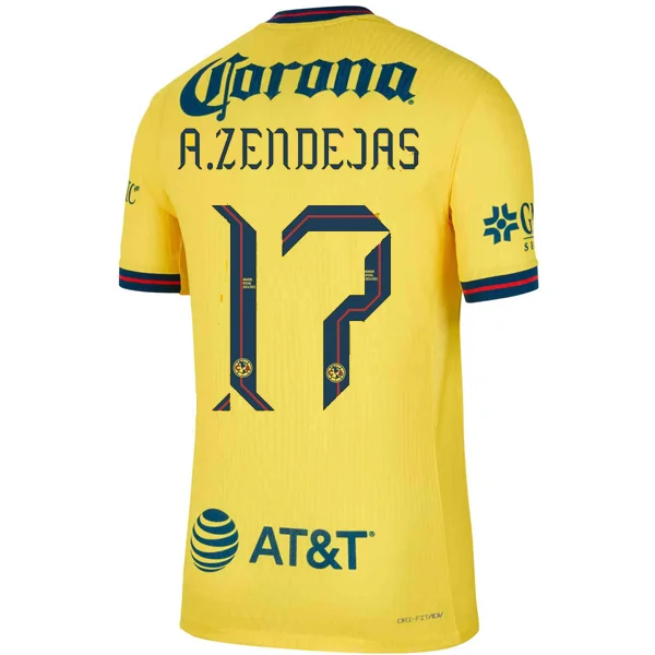 Men's Moisture - Wicking Lacrosse Jerseys with Mesh Panels for Optimal Performance on the FieldNike Club America Authentic Alejandro Zendejas Home Jersey 24/25 (Tour Yellow/Valerian Blue) Men's Moisture - Wicking Lacrosse Jerseys with Mesh Panels for Optimal Performance on the FieldNike Club America Authentic Alejandro Zendejas Home Jersey 24/25 (Tour Yellow/Valerian Blue)