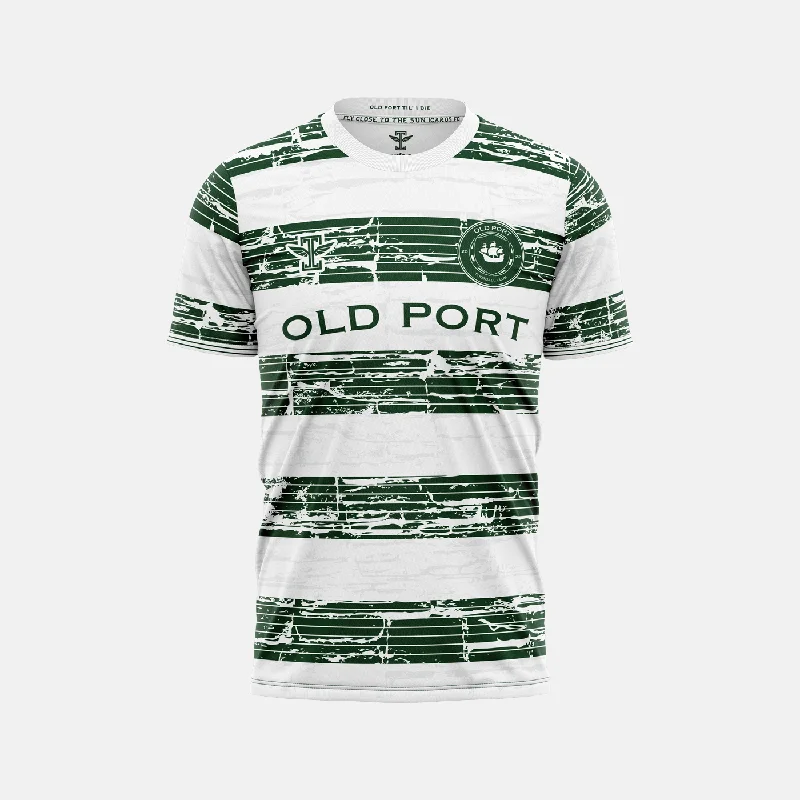 Men's Retro Hockey Jerseys with Classic Stripes and Logos for a Nostalgic Hockey AestheticOld Port FC Home Jersey