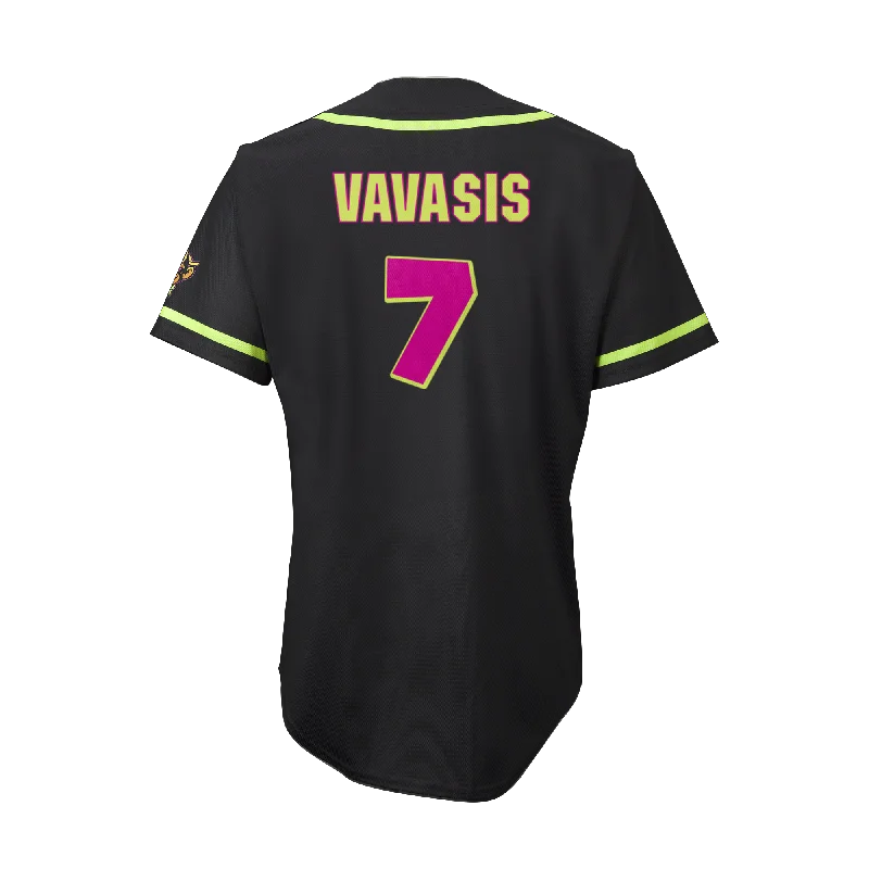 Men's Throwback Tennis Jerseys Inspired by Iconic Matches and PlayersParty Animals Mike Vavasis #7 EvoShield Jersey - Black Men's Throwback Tennis Jerseys Inspired by Iconic Matches and PlayersParty Animals Mike Vavasis #7 EvoShield Jersey - Black