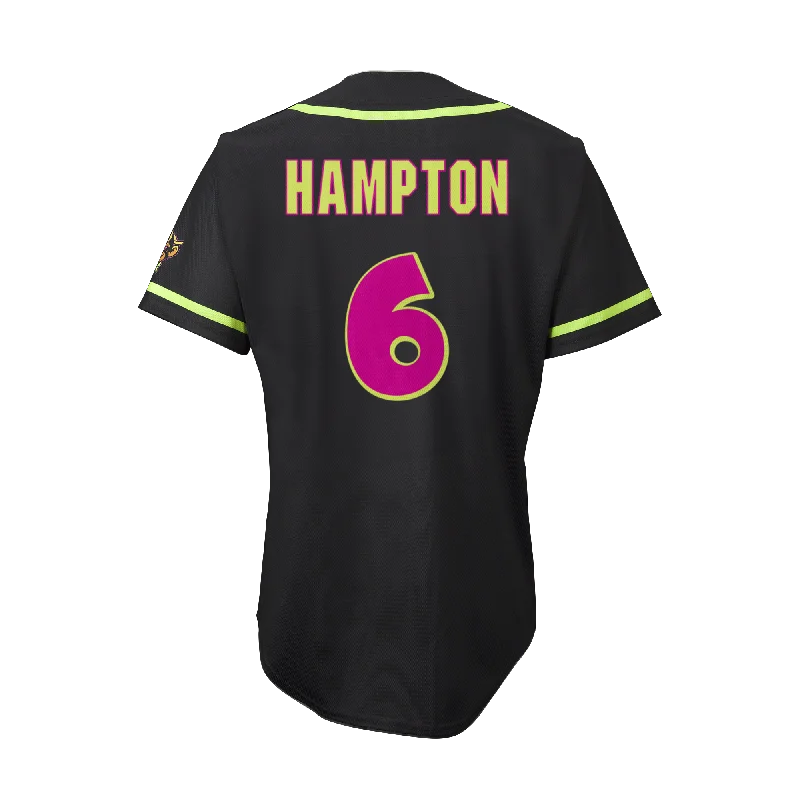 Men's Limited - Edition Cricket Jerseys Commemorating Historic Matches for Die - Hard Cricket LoversParty Animals Reece Hampton #6 EvoShield Jersey - Black Men's Limited - Edition Cricket Jerseys Commemorating Historic Matches for Die - Hard Cricket LoversParty Animals Reece Hampton #6 EvoShield Jersey - Black