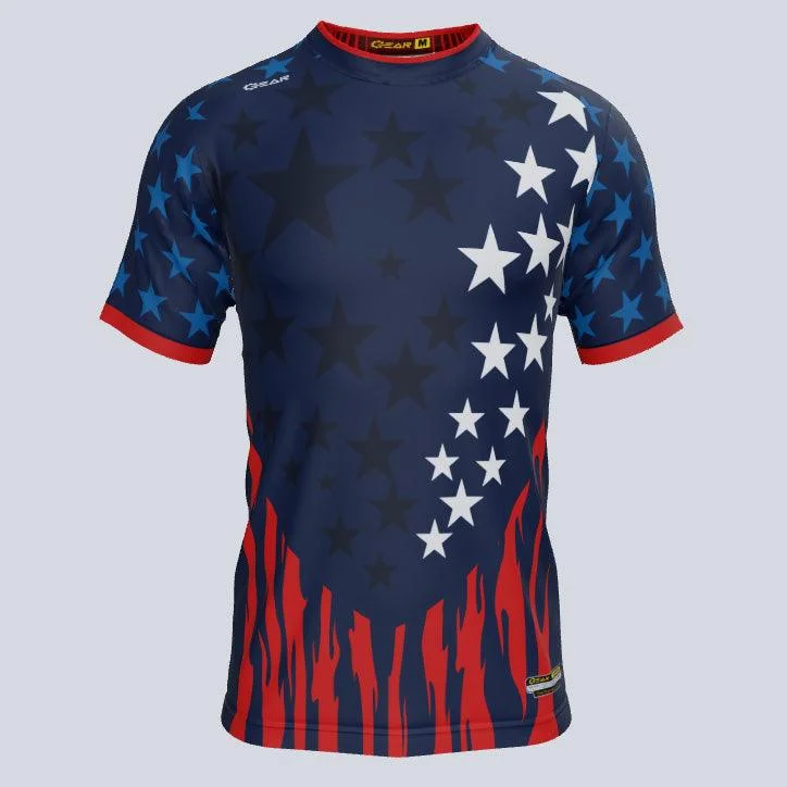 Men's Moisture - Wicking Golf Jerseys with UV Protection for Comfortable Rounds on the CoursePride Custom USA Jersey Men's Moisture - Wicking Golf Jerseys with UV Protection for Comfortable Rounds on the CoursePride Custom USA Jersey