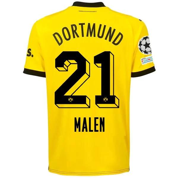 Men's Authentic Soccer Jerseys of National Teams for International Football EventsPuma Borussia Dortmund Donyell Malen Home Jersey w/ Champions League Patches 23/24 (Cyber Yellow/Puma Black) Men's Authentic Soccer Jerseys of National Teams for International Football EventsPuma Borussia Dortmund Donyell Malen Home Jersey w/ Champions League Patches 23/24 (Cyber Yellow/Puma Black)