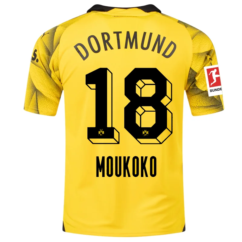 Men's Retro Soccer Jerseys of Famous Clubs from the 90s for Nostalgic Football EnthusiastsPuma Mens Borussia Dortmund Youssoufa Moukoko Third Jersey w/ Bundesliga Patch 23/24 (Cyber Yellow/Puma Black) Men's Retro Soccer Jerseys of Famous Clubs from the 90s for Nostalgic Football EnthusiastsPuma Mens Borussia Dortmund Youssoufa Moukoko Third Jersey w/ Bundesliga Patch 23/24 (Cyber Yellow/Puma Black)