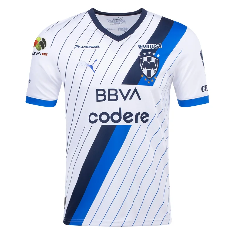 Men's Custom - Embroidered Volleyball Jerseys for Team Uniforms or Personalized GearPuma Monterrey Away Jersey w/ Liga MX Patch 23/24 (Puma White) Men's Custom - Embroidered Volleyball Jerseys for Team Uniforms or Personalized GearPuma Monterrey Away Jersey w/ Liga MX Patch 23/24 (Puma White)