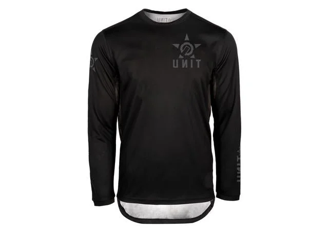 Men's Moisture - Wicking Golf Jerseys with UV Protection for Comfortable Rounds on the CourseUnit Fixed Long Sleeve MTB Jersey - Black - 2022 Men's Moisture - Wicking Golf Jerseys with UV Protection for Comfortable Rounds on the CourseUnit Fixed Long Sleeve MTB Jersey - Black - 2022
