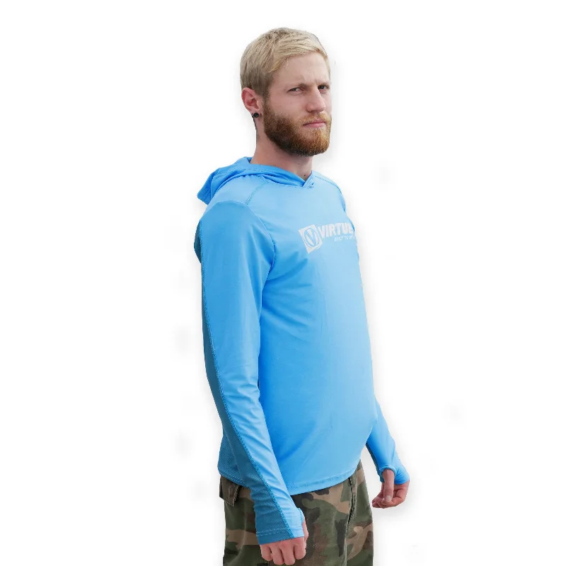 Men's NBA Authentic Team Jerseys in Official Team Colors for True Basketball FansVirtue Dryfit Proformance Hooded Jersey - Cyan Men's NBA Authentic Team Jerseys in Official Team Colors for True Basketball FansVirtue Dryfit Proformance Hooded Jersey - Cyan