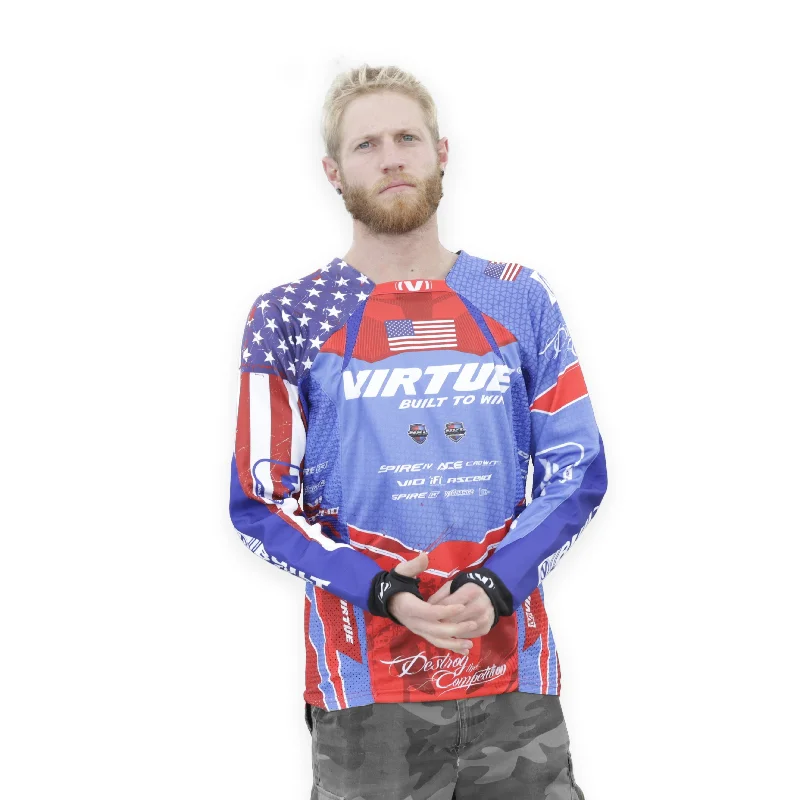 Men's Limited - Edition Cricket Jerseys Commemorating Historic Matches for Die - Hard Cricket LoversVirtue Pro Jersey - Patriot Men's Limited - Edition Cricket Jerseys Commemorating Historic Matches for Die - Hard Cricket LoversVirtue Pro Jersey - Patriot