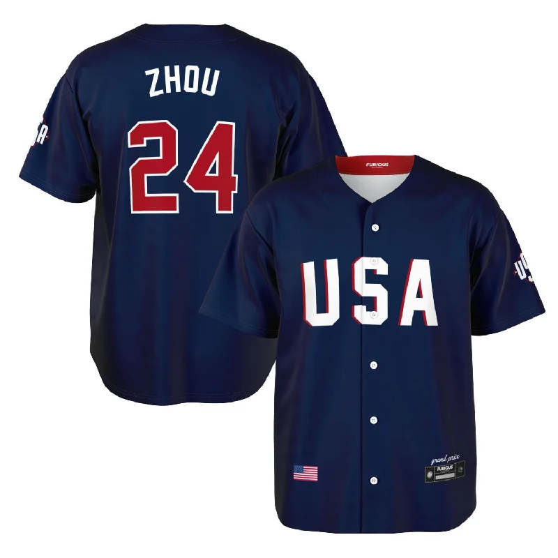 Men's Replica Hockey Jerseys of Star Players for Devoted Ice Hockey SupportersZhou - USA GP Jersey Men's Replica Hockey Jerseys of Star Players for Devoted Ice Hockey SupportersZhou - USA GP Jersey
