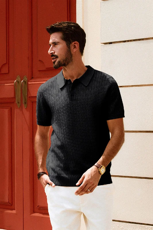 Men's V - Neck Cashmere Pullover in Beige for a Luxurious and Sophisticated StyleMen Wheatear Textured Polo-Shirt Short Sleeve Lapel Collar Knitwear Tops Men's V - Neck Cashmere Pullover in Beige for a Luxurious and Sophisticated StyleMen Wheatear Textured Polo-Shirt Short Sleeve Lapel Collar Knitwear Tops
