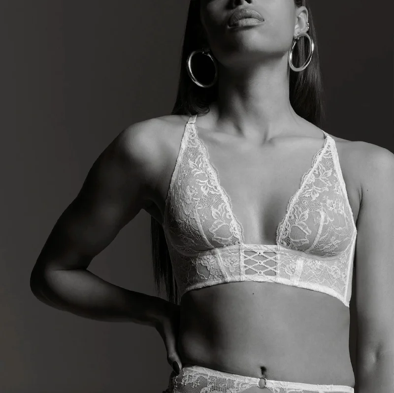 Women's demi - cup bras for a sexy lookAubade Kiss of Love Triangle Bralette 2C10B in Opale