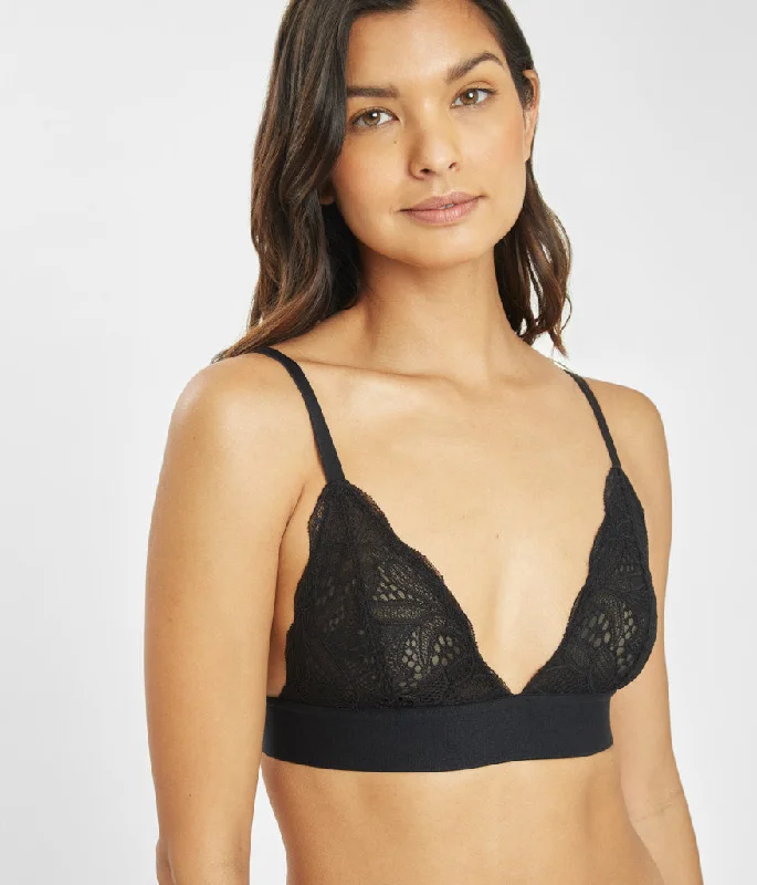 Women's Hanes bras for budget - friendly optionsWomen's Hanes bras for budget - friendly optionsThe Long-Lined Lace Bralette: Jet Black