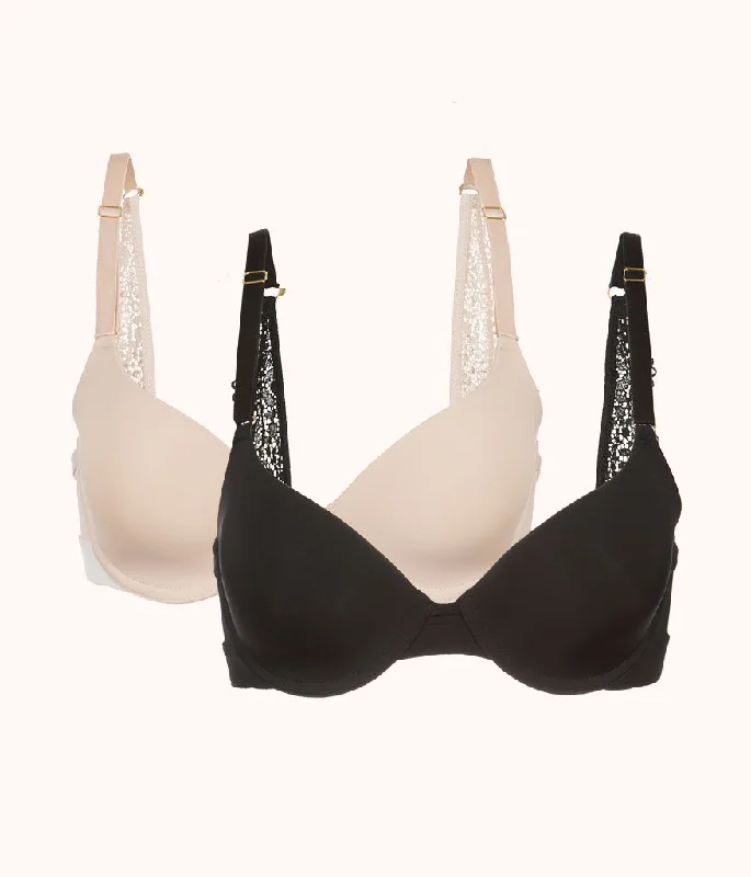 Women's maternity bras with adjustable strapsWomen's maternity bras with adjustable strapsThe T-Shirt Bra Bundle: Jet Black/Toasted Almond