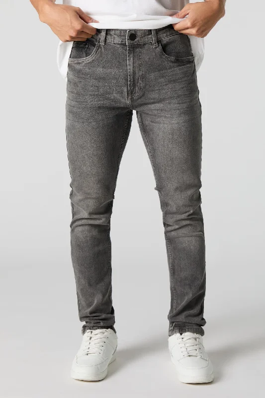 Men's Slim Fit Stretch Jeans in Dark Wash for a Modern and Comfortable LookGrey Wash Slim Jean