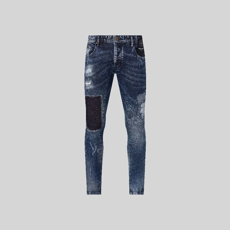 Plus Size Men's Bootcut Jeans with a Relaxed Waist for a Classic and Comfortable FitAECIO BLUE JEAN