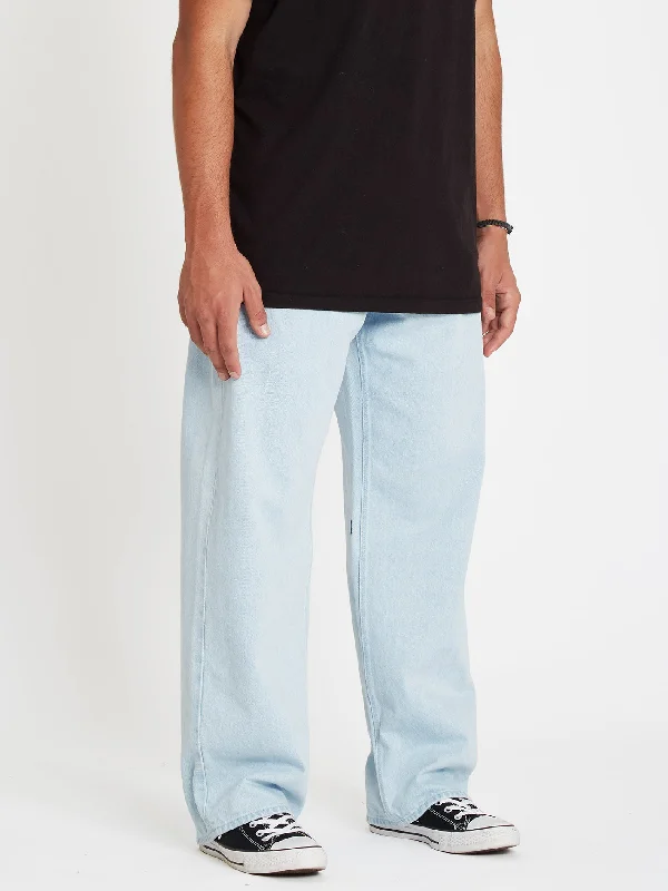 Plus Size Men's Relaxed Fit Jeans with a Faded Wash for a Vintage - Inspired LookBig Boys Billow Jeans - Light Blue
