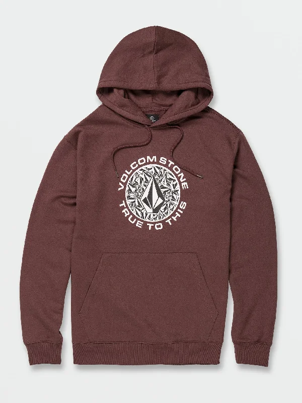Plus Size Men's Straight Leg Jeans with Reinforced Knees for DurabilityTrue To This Pullover Hoodie - Mahogany