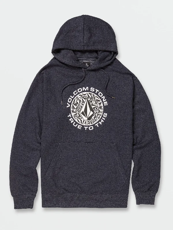 Men's Distressed Jeans with Patches for a Retro and DIY - Inspired AppearanceTrue To This Pullover Hoodie - Navy Heather