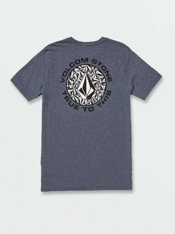 Men's Jeans with a Frayed Hem for a Casual and Effortless StyleTrue To This Short Sleeve Tee - Dark Slate Heather