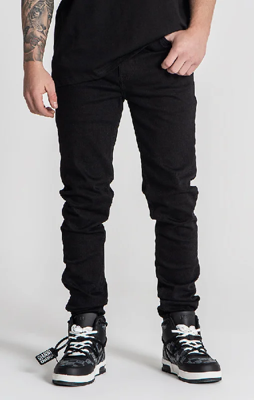 Plus Size Men's Bootcut Jeans with a Belt Loop Upgrade for a Stylish TouchBlack Core Slim Fit Jeans