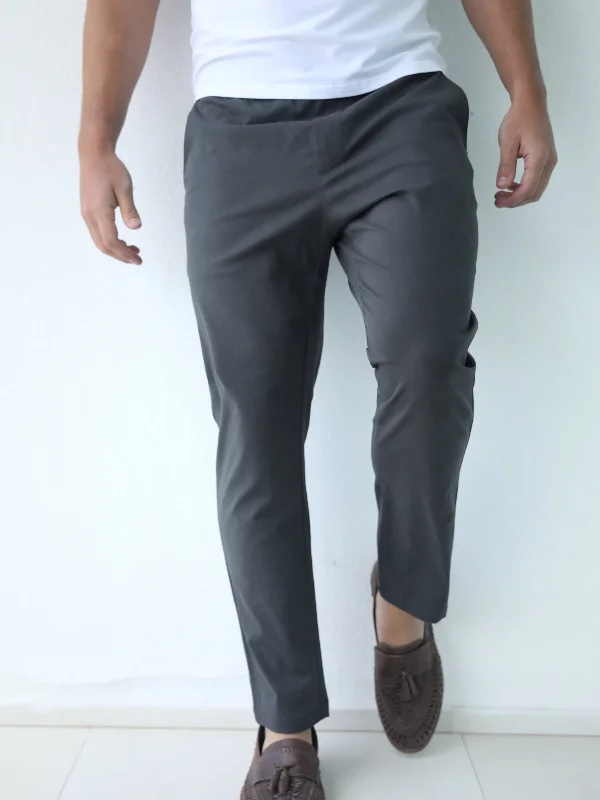 Men's Jeans with a Zip - Off Lower Leg for Convertible StyleAmalfi Trousers - Grey