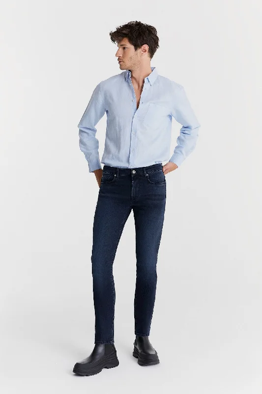 Plus Size Men's Relaxed Fit Jeans with a Tapered Leg for a Laid - Back VibeRay 5 Pocket Jeans Night Blue