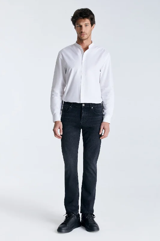 Men's Slim Fit Stretch Jeans in Dark Wash for a Modern and Comfortable LookLance Wellflex 5 Pocket Jeans Black VT