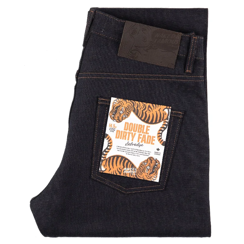 Plus Size Men's Bootcut Jeans with a Belt Loop Upgrade for a Stylish TouchEasy Guy - Double Dirty Fade Selvedge