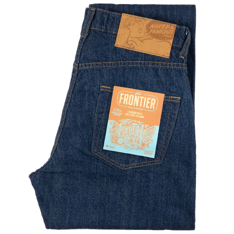 Men's High - Waisted Jeans in a Medium Wash for a Vintage - Style RevivalEasy Guy - New Frontier Selvedge