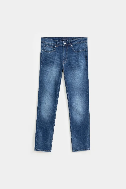 Men's Jeans with an Elastic Waistband for Ultimate ComfortSlim Fit Jeans