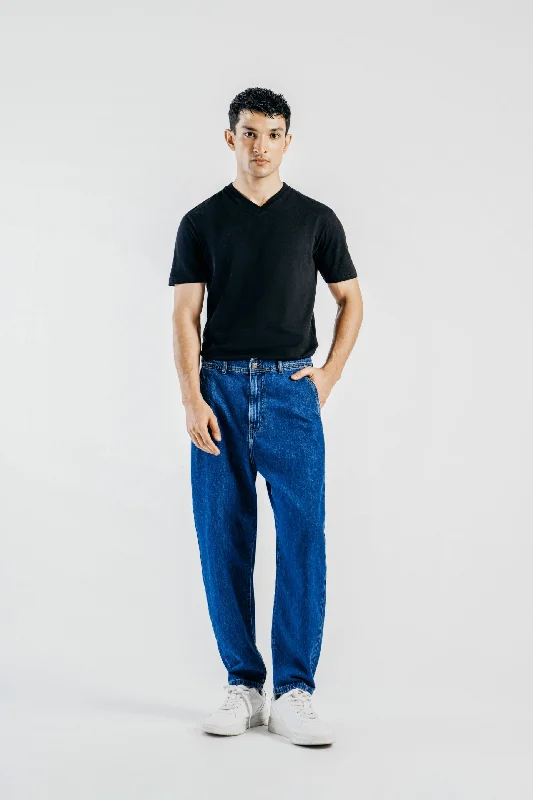 Men's Jeans with a Button - Fly for a Traditional and Classic AestheticSlouchy Fit Jeans