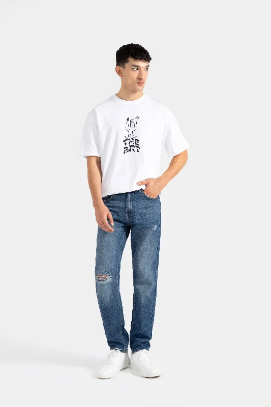 Men's Straight Leg Raw Denim Jeans for a Minimalist and Durable OptionStandard Straight Fit Jeans