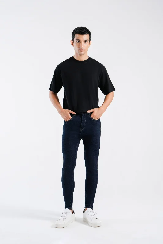 Plus Size Men's Relaxed Fit Jeans with a Tapered Leg for a Laid - Back VibeSkinny Tapered Jeans