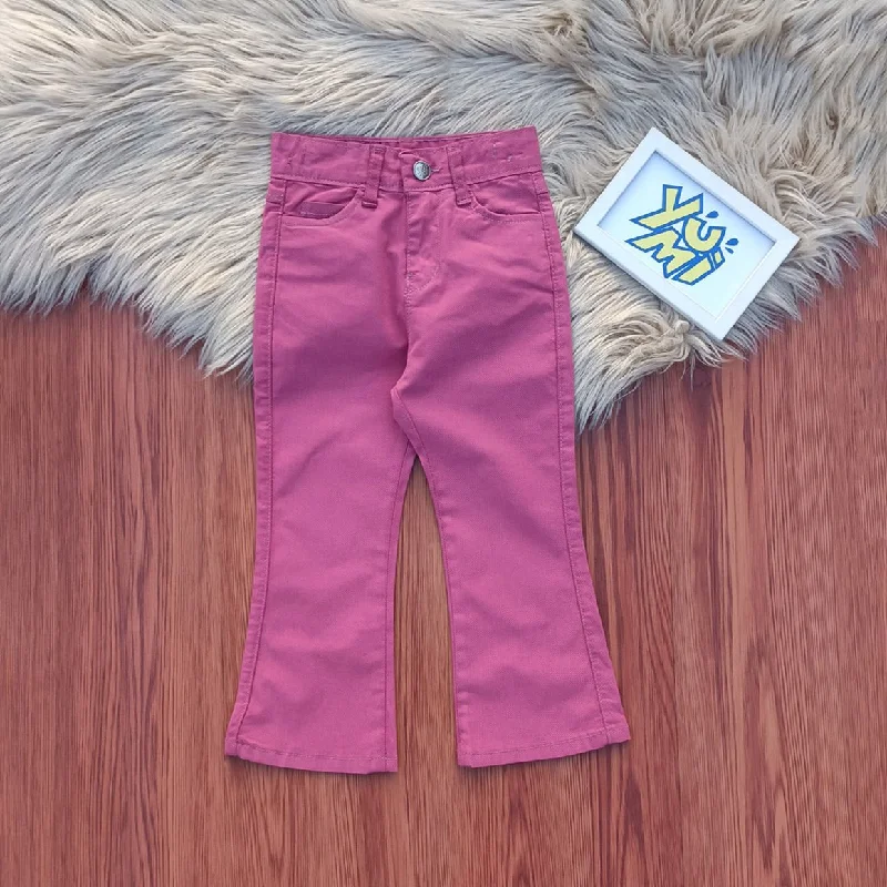 Men's Ripped Skinny Jeans in Acid Wash for an Edgy and Punk - Inspired StyleGirls' Pink Printed Cotton Flare Pants