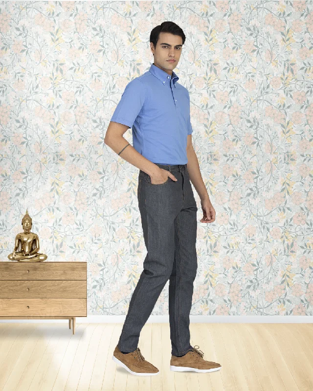 Men's Jeans with a Cargo - Inspired Knee Pocket for Extra StorageLuxire Selvedge: Grey Jeans