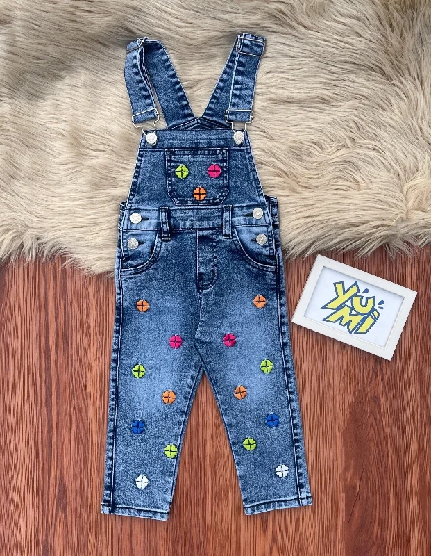 Plus Size Men's Bootcut Jeans with a Belt Loop Upgrade for a Stylish TouchMulticolor Magic: Girls' Blue Dungaree Overall - Stretch Comfort