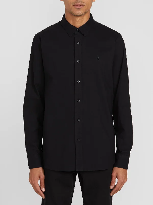 Men's Ripped Skinny Jeans in Acid Wash for an Edgy and Punk - Inspired StyleOxford Stretch Long Sleeve Shirt - New Black