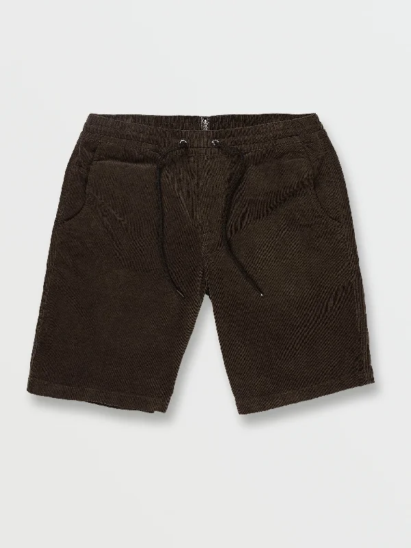 Men's Low - Rise Jeans in a Light Wash for a Casual and Youthful LookRainer Mix Elastic Waist Shorts - Rinsed Black