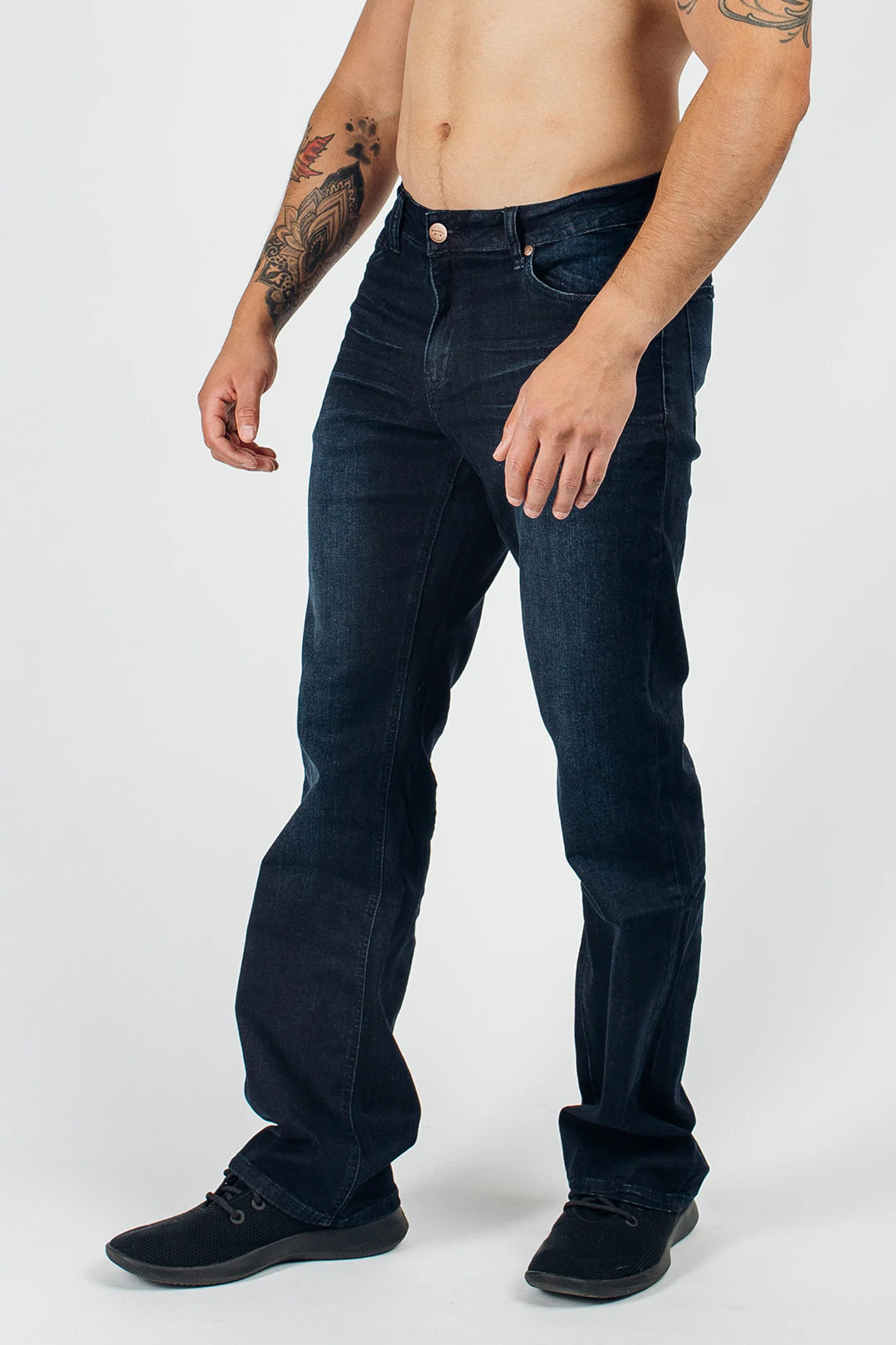 Men's Jeans with a Frayed Hem for a Casual and Effortless StyleRelaxed Athletic Fit Jeans (Tall)