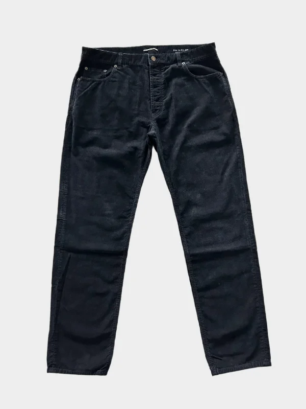 Plus Size Men's Bootcut Jeans with a Belt Loop Upgrade for a Stylish TouchRibbed Jeans