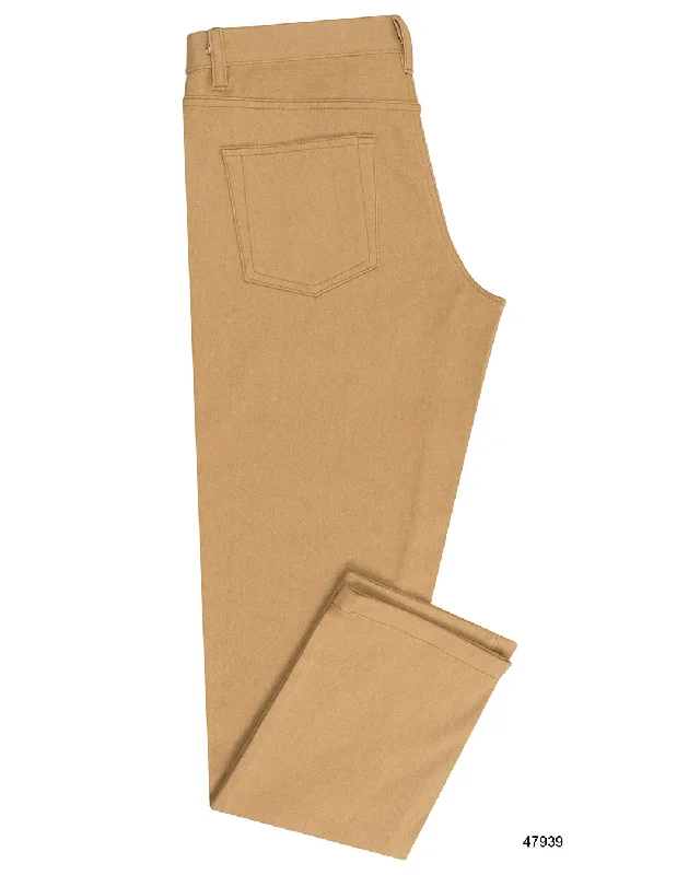 Men's Stretch Jeans with a Moisture - Wicking Lining for Active LifestylesSand Stone Denim