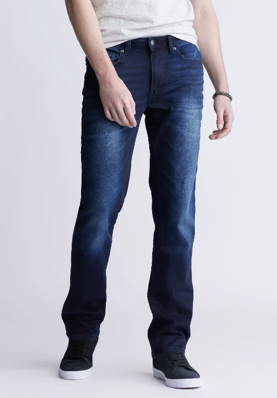 Men's Jeans with a Zip - Off Lower Leg for Convertible StyleStraight Six Men's Five-Pocket Freedom Flex Jeans, Dark and Sanded - BM22999