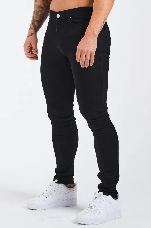 Men's Straight Leg Raw Denim Jeans for a Minimalist and Durable OptionSLIM FIT JEANS 2.0 - BLACK