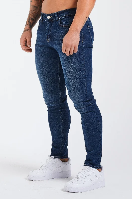 Men's Colored Jeans in Burgundy for a Bold and Fashion - Forward LookSLIM FIT JEANS 2.0 - DARK BLUE