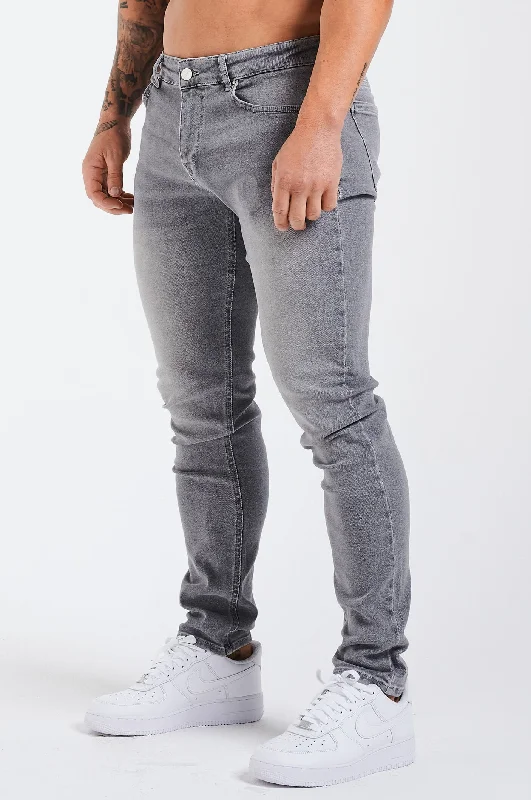 Men's Stretch Jeans with a Moisture - Wicking Lining for Active LifestylesSLIM FIT JEANS 2.0 - LIGHT GREY WASH