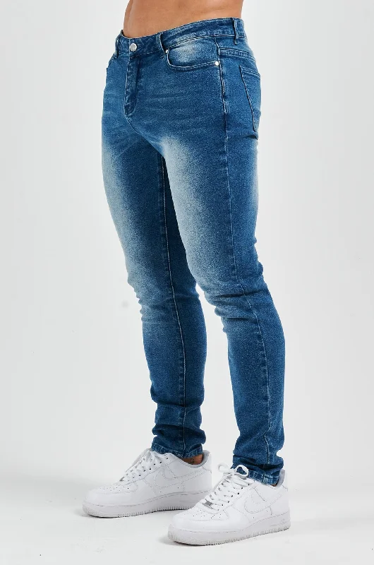 Men's High - Waisted Jeans in a Medium Wash for a Vintage - Style RevivalSLIM FIT JEANS 2.0 - VIBRANT BLUE