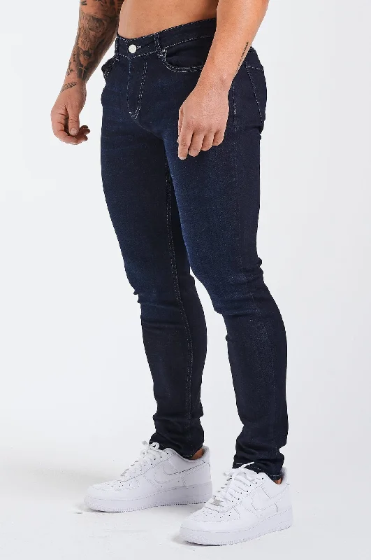 Men's Ripped Skinny Jeans in Acid Wash for an Edgy and Punk - Inspired StyleSLIM FIT JEANS 2.0 - RAW INDIGO